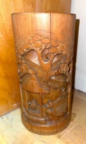 Very Old Chinese Paint Brush Holder Temporary Repair in Bottom - Ready for Permanent Repair