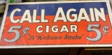 1920's Call Again Heavy Paper Cigar sign 7