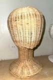 Vintage Wicker Display Hat Holder