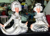2 Vintage Asian Ceramic Figurines