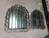 2 Metal Decorative Mirrors