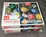 3 Boxes of Vintage Tinsel Lights- All work
