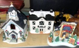 3 Christmas Village Houses