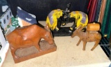 Lot of Wood Carved Animals