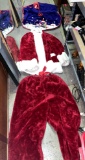 Nice Santa Suit ( Hat, Jacket and Pants) and Snowman Tree Skirt
