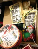 Lot of Christmas Deco- Ornaments, Santa Train Lights, light Storage Reel etc