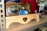 Heart Shelf, Wall Mirror and Figurines