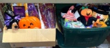 Lot of Halloween Decor- New Light Up Necklaces, Table Cloth, light up Pumpkins etc