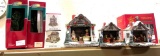 Lot of Christmas Houses and Bin of Miniature Christmas Village Houses