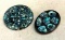 Pair of Mid Century Modern Abalone Coasters Encased in Plastic