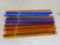 14 Vintage Colored Swizzle Sticks - Glass