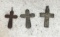 Two Crossed and one Crucifix Othodox Christian Dating Before 17th Cent