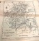 Lucky Find Nov 30, 1790 Map of Worcestershire, Looking North from London handmade Paper