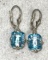 Sterling Silver Blue Topaz Earrings