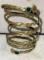 Scandinavian Torc Coil Bracelet w/ Green stones