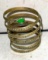 Scandinavian Norse Torc Bracelet Spiral w/ Green Stones- Nice work- Very elaborate