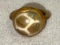 Ottoman Empire Gold Gilt Ring- glass center stone- Gods eye Protects against evil eye size 5.5