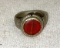 Beautiful and Alluring ottoman Empire ring with Redstone c:1850-75 size 9