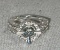 Diamond Dealer Closes Shop Wholesales Inventory 3.38ct Round brilliant cut sterling silver ring