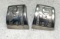Wolf Baying To the moon earrings- one signed AZ - the other sterling- Make a statement