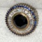 Cocktail Ring from Turkey w/Sapphires, White Topaz set in sterling silver & bronze ring size 8.5