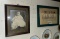 Framed Antique Black and White Baby Photo and 1936 Baby Calendar