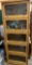 Mission Style Bookcase with Leaded Glass 77