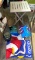 Small Outdoor Table, Flower Pots and Garden Flag