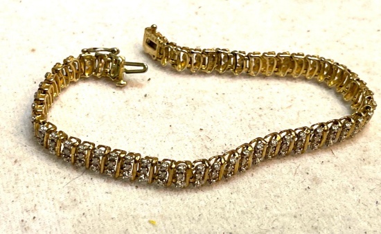 Sterling Silver Diamond Bracelet