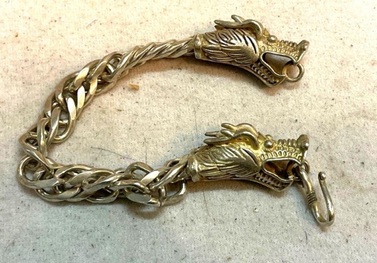 Chinese Dragon Bracelet - Heavy- Dragons Appear Scary - Not Sterling