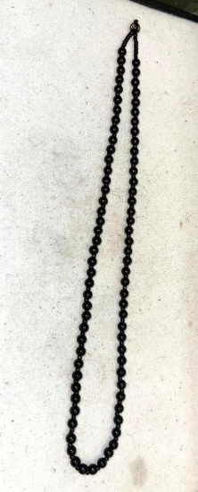 Chinese Black Bead Necklace 20th Century