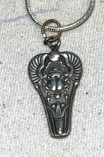 Vintage Nuvo Sterling Charm Necklace- British they made high quality in the 1950's