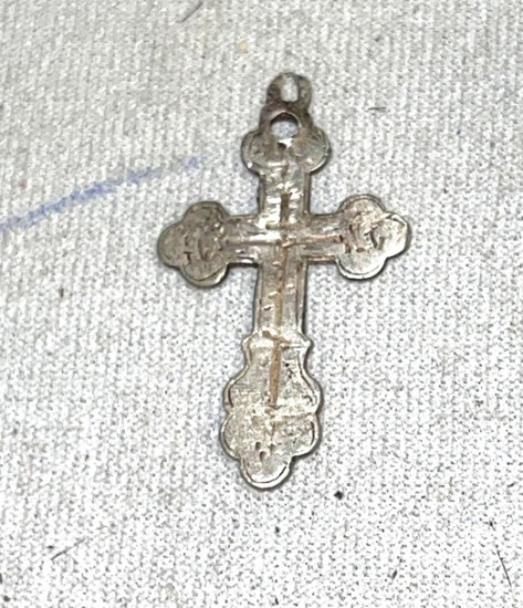 Eastern Orthodox Christian Solid Silver cross Crucifix Called shine of silver