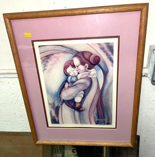 Framed "When Love Begins" by Local Artist Bergsma - Signed and Numbered 21" x 17"