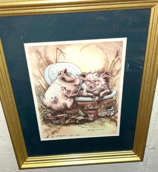 Framed " Simple Pleasures.. Are the Treasures of Life!" by Local Artist Bergsma 15" x 12"