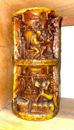 10" Tall German Carved Candle