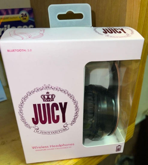 New Juicy Couture Rose Gold Wireless Headphones- Bluetooth