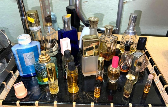 Tray full of Perfume