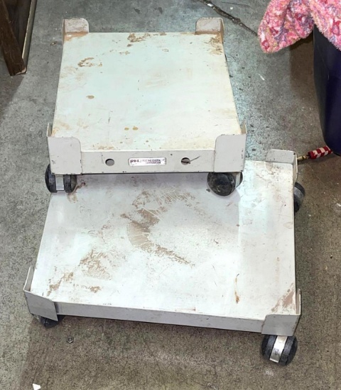 2 Metal Carts with Wheels- Great for shops