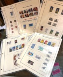 Mixture of Mint and Used US Postage Stamps Comm. from 1995-1998 Five Pages Full