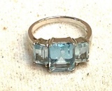 Sterling Silver Blue Topaz Ring