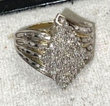 Sterling Diamond Ring- Beautiful