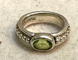 Sterling Silver Peridot Ring