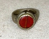 Beautiful and Alluring ottoman Empire ring with Redstone c:1850-75 size 9