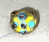 Rare Phoenician Ring w/ Face. Eyes Protect from the evil eye size 7.5