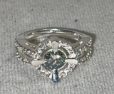 Diamond Dealer Closes Shop Wholesales Inventory 3.38ct Round brilliant cut sterling silver ring