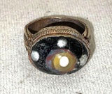 Phoenician ring - eye Design - Overcomes and Protects Against the evil eye - ring size 9