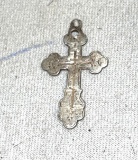 Eastern Orthodox Christian Solid Silver cross Crucifix Called shine of silver