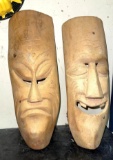 2 Wood Carved Masks 14