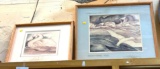 2 Framed Pieces of Art of Local Artist Bergsma - signed and numbered